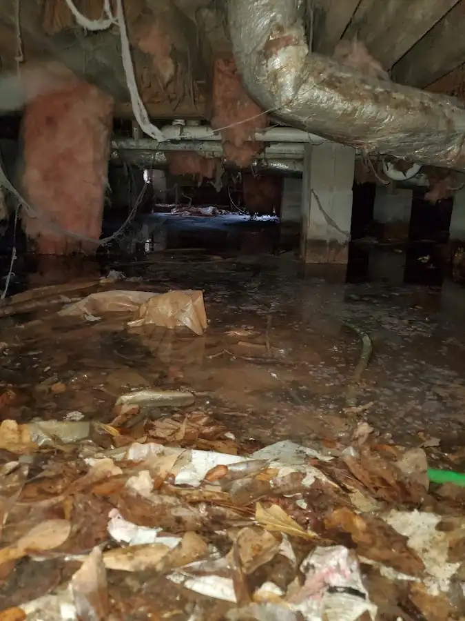 Crawl space flood assessment for Commercial Water Damage Restoration in Shorewood